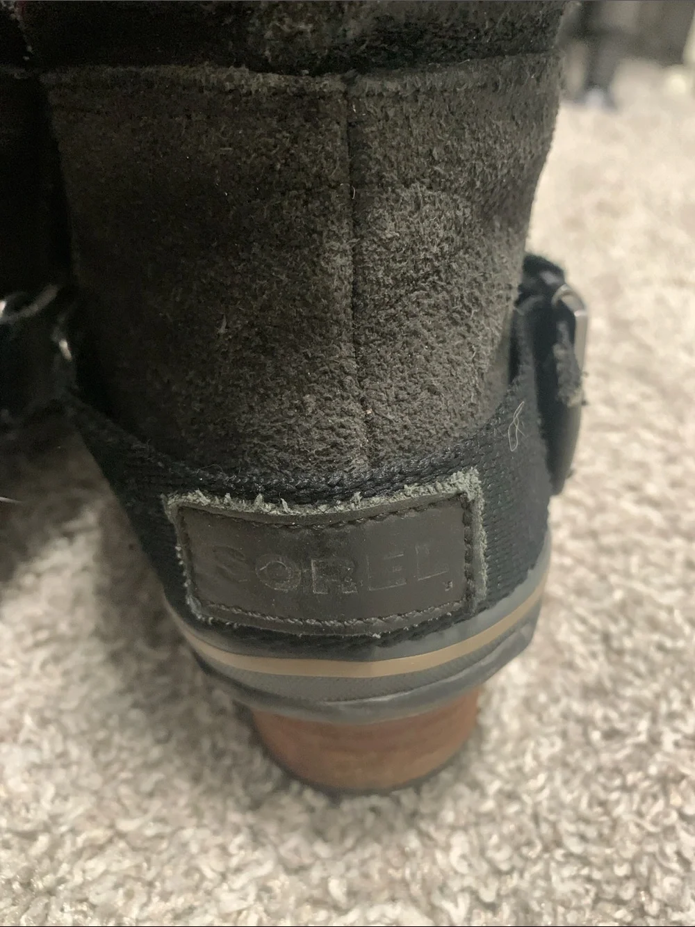 Sorel Slim Shortie Black Suede Boots